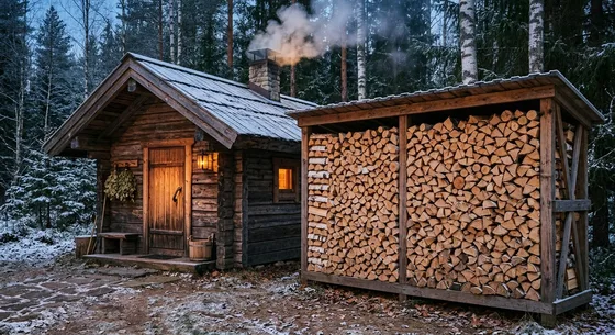 Укладка дров в Софрине, улица Дубовая, 7